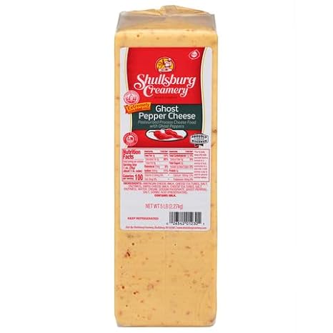 Shullsburg Creamery Ghost Pepper Cheese, 5 Pound Loaf
