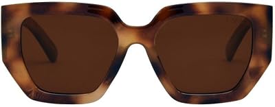 I-SEA Womens Olivia Polarized Sunglasses - Handcrafted Trendy Oversized Square Frames with Scratch-Resistant Lenses