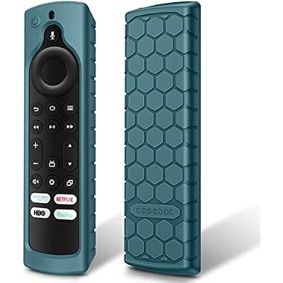 Fintie Silicone Case for Fire TV Stick 4K Max 2nd GenToshibaInsigniaPioneer2-Series4-SeriesOmni Fire TV Remote - Anti Slip Shockproof Cover for Alexa Voice Remote Enhanced, Dark Cyan