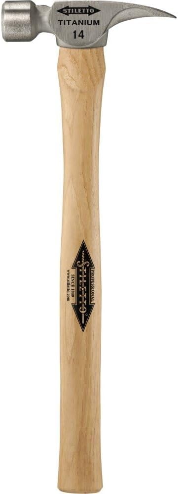 Stiletto TI14SS Titan 14-ounce Titanium Framing Hammer With Straight Handle by Stiletto