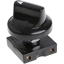 Black Pack Fan Rotary Switch 4 Position 3 Speed Selector Switch Governor with Button Fan Speed Governor Fan Isolator Switch Professional Wall Light Controls