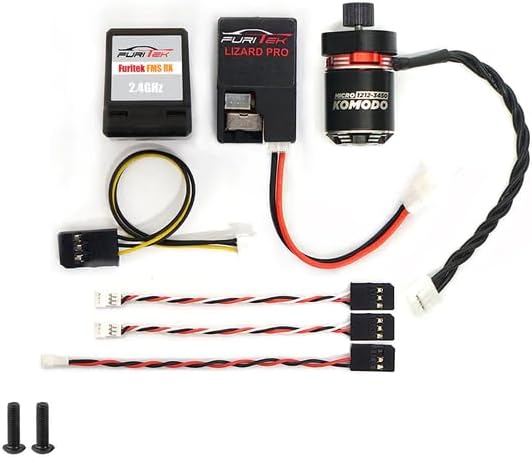 FURITEK Stinger Brushless Power System with Receiver for FMS FCX24 - Included Furitek Lizard PRO ESC with Micro KMD Brushless Motor and Micro Receiver, RC Electronics for FMS FCX24 (HELIDIRECT)