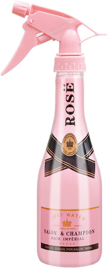 YOUNGFLY 9.8oz Fine Mist Spray Bottle, Pink Rose Champagne | 280ml Empty Trigger Water Mister, Continuous Atomizer for Salon, Barber Hair Styling, Plants & Home Cleaning