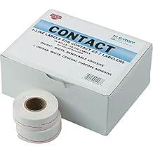 Garvey One-Line Pricemarker Labels, 7/16 x 13/16 Inches, White, 1200/Roll, 16 Rolls/Box (090948)