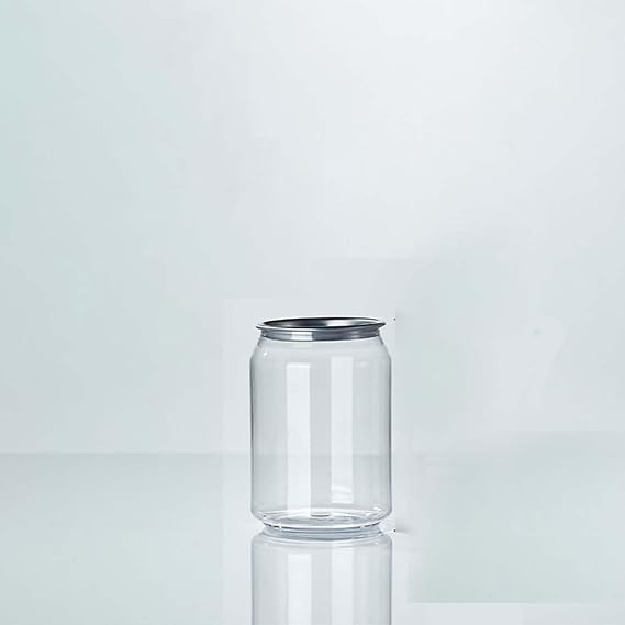 200-Pack Disposable Plastic Can Sealer Cups with Aluminum Lids – Leak-Proof, PET Juice Bottles with Caps Compatible with Can Sealing Machine (250ml, 200 Pack)