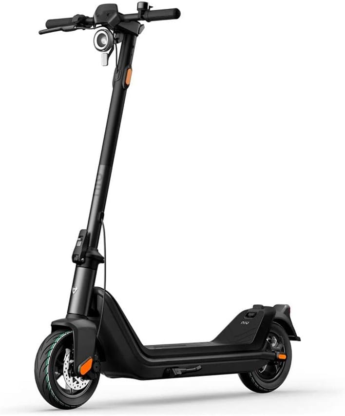 NIU E-scooter with road legal or without (depending on model up to 65 km range 25 percent incline and 120 kg load; extra wide pneumatic tyres; large tread; IP54; foldable; display; app)
