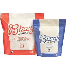 Bizzy Organic Cold Brew Coffee | Bundle | Pitcher Packs | Smooth & Sweet 12-count + Dark & Bold 4-count | 2 Pack