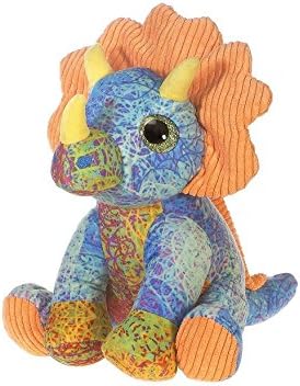 Fiesta Toys Scribbleez Colorful Plush Stuffed Animal - 10" Triceratops