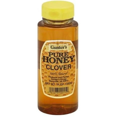 Gunter Pure Clover Honey - Case of 12 - 12 oz.