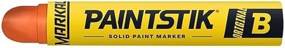 Markal 80224 B Paintstik Solid Paint Ambient Surface Marker, Orange, 11/16" x 4-3/4", 1 Count (Pack of 144)