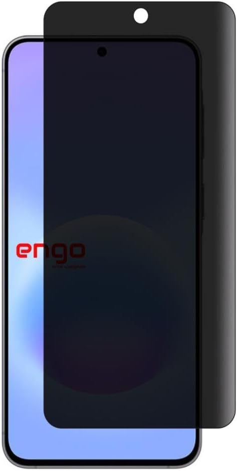Engo Samsung Galaxy A57 İle Uyumlu Hayalet Ekran Koruyucu, Yandan Görünmeyen Anti-Spy Gizlilik (Privacy) Koruması, 9H Temperli Nano Kırılmaz Esnek Cam, Parlama ve Parmak İzi Önleyici