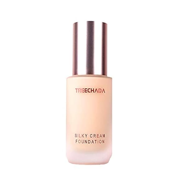 Thailand Treechada Silky Cream Foundation, Full Coverage Liquid Foundation, 30ml (1 Light)