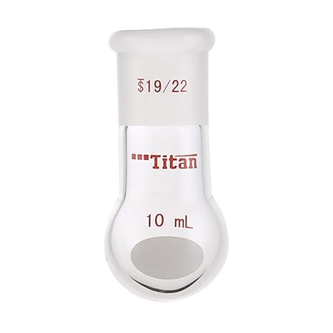 10ml Single Neck Round Bottom Boiling Flasks Borosilicate Glass with 19/22 Standard Taper Outer Joint