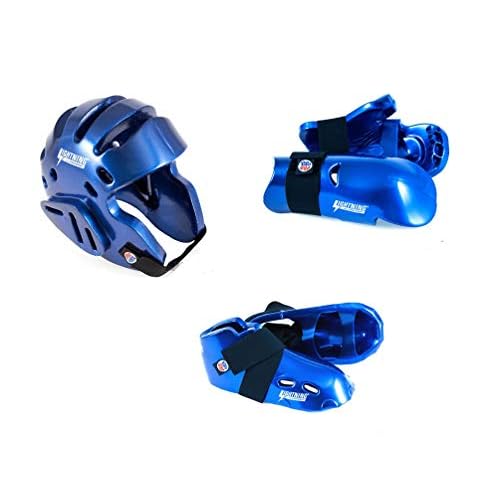 Lightning Blue Karate Sparring Gear Package Deal - Child Small