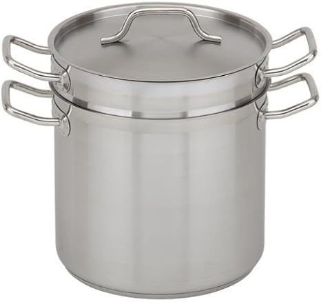 Royal Industries Double Boiler with Lid, 20 qt, 11.8" x 11.4" HT, Stainless Steel, Commercial Grade - NSF Certified