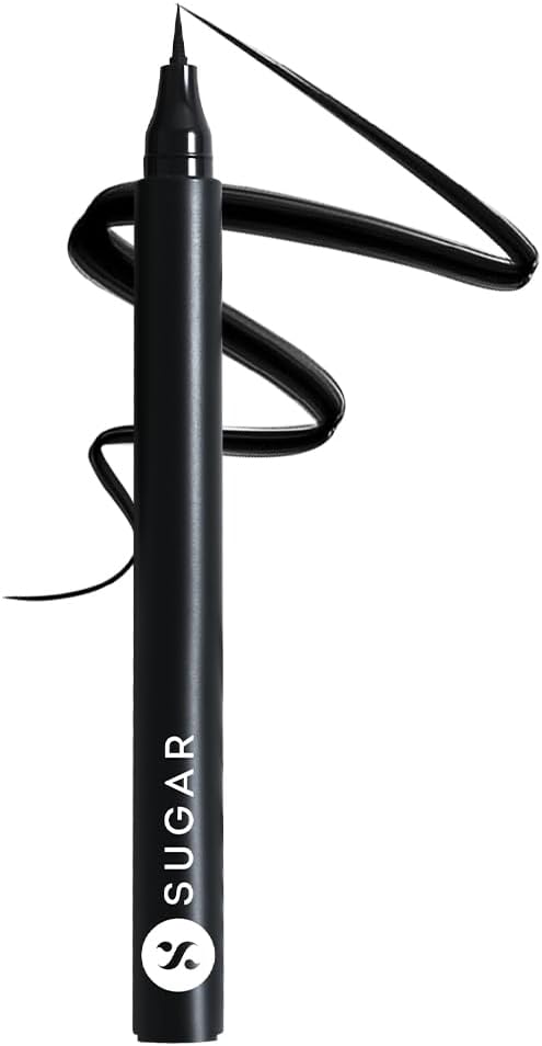 Sugar Cosmetics Wingman Waterproof Microliner01 I'll Be Black (Black)micro precision tip, jet-black formula, Smudgeproof