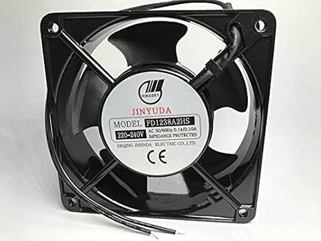 12cm JINYUDA FD1238A2HS 220-240V 0.14/0.10A AC Cooling Fan