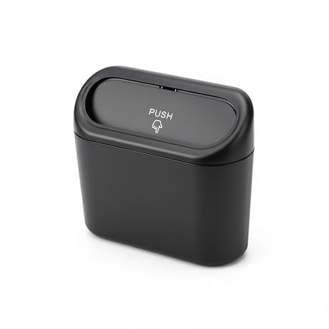 Orret Home Araç İçi Asılabilir Mini Çöp Kovası – Otomatik Kapaklı, Koltuk Arkasına Asılabilir Pratik Oto Çöp Kutusu, Plastik Araç İçi Çöp Kovası, Araba Düzenleyici