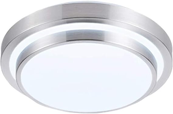 Silver Round Splicing Double Ceiling Lamp, Simple 33WLED Flush Mount Ceiling Light, Three-Color Dimmable Roof Lighting Fixture, Acrylic Ceiling Light Fixture for Home