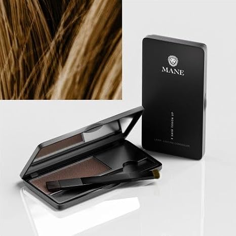 Mane Hair Touch Up to Cover Roots, Conceal Bald Spots, Fill in Beards and Fine Hair Lines - 6 shades (Medium Brown)