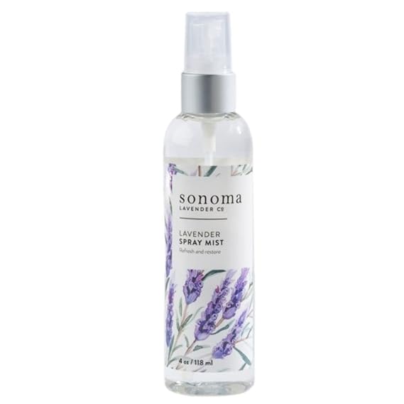 Sonoma Lavender Spray Mist, Pillow Spray for Rejuvenating Sleep, Containing Lavender Essential Oils 4oz