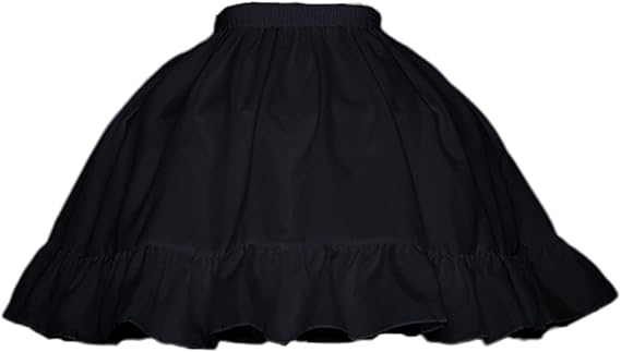 YULUOSHA Women Girls Crinoline Short Petticoat 2 Hoops Victorian Skirt Ball Gown Elastic Waist Underwear Half Slip Underskirt