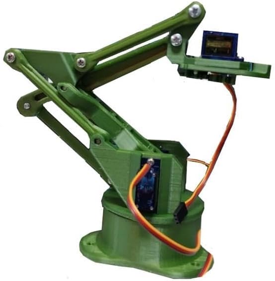 SANEC Arduino Robot Kol Kiti 3D Baskı Birleşmiş Halde Robot Kol - Yeşil