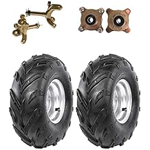 ATV 16x8-7 Front Tubeless Wheel Tires with Rim and Disc Brake Wheel Rim Hub & Steering Knuckle for Quad Bike Buggy Ride on Mowers
