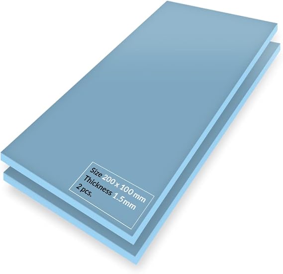 ARCTIC TP-3: Üstün Performanslı Termal Ped, 200 x 100 x 1,5 mm (Performans Kaybı Olmadan 2,0 mm'ye Kadar İstiflenebilir), 2 Adet - Yüksek Performans, Özellikle Yumuşak, İdeal Boşluk Doldurucu, Köprü