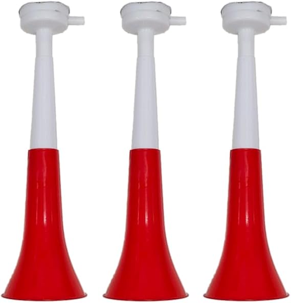 Pandiui23 Vuvuzela Trumpets Two bodies. Accessory for football and sports celebrations. Loud Air Horn for Entertainment Ideal for Carrying (Poland, 3 Products)