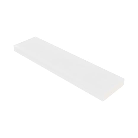 3/4" x 12" x 3" HDPE Block White PE Polyethylene Rectangular Solid
