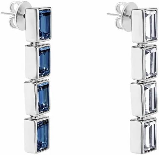 SWAROVSKI Fluid Azzurro Drop Earrings, Asymmetrical design