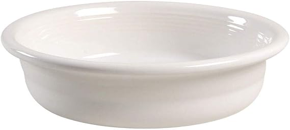 Fiesta Classic Rim Serving Bowl, Extra Large 80oz (10.5") Durable Ceramic, Lead-Free, Dishwasher/Microwave/Oven Safe Made in USA Dinnerware - White