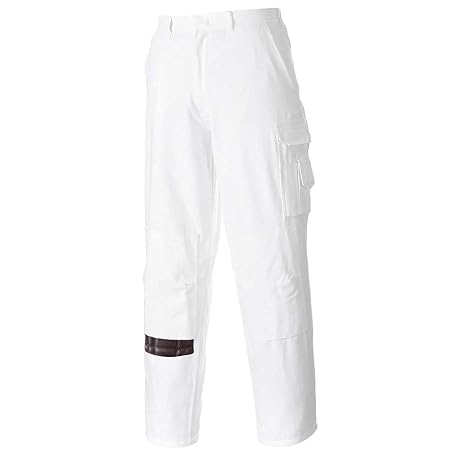 Portwest S817 Elasticated Painters Workwear Protection Pants White, 3X-Large