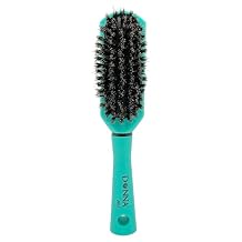 Donna Boar Styling Brush Soft Boar Bristles for Womens Hair, Lightweight Handle for Gentle Detangling, Smooth Finishing & Everyday Styling, Green Colors
