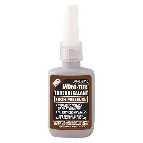 Vibra-Tite Thread Sealant,Brown,Bottle,10mL 44410-1 Each