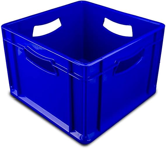 Square Stacking Box 25 Litre (360x360x250mm) | 24025 Non Euro Stacking Storage Box (Blue)