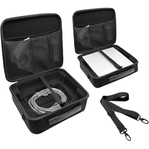 Hard Case for Starlink Mini, Portable Travel Carrying Case with Custom Foam for Accessories, Kickstand, Power Adapter, and Cables Ideal for Camping and Outdoor Use Case Only
