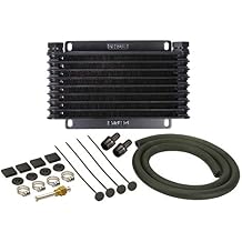 Derale 13612 Series 9000 Plate and Fin Transmission Oil Cooler , Black