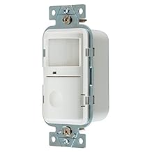 Hubbell Wiring Systems WS1000W Lighting Controls, VAC Ancy/Occupancy Sensors, Wall Switch, Passive Infrared Technology, Single Circuit, 120VAC, 500W, White