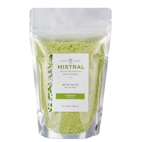 Mistral Luxury Mediterranean Sea Bath Salts - Lemon Verbena - Made in France, 22.9 Ounces