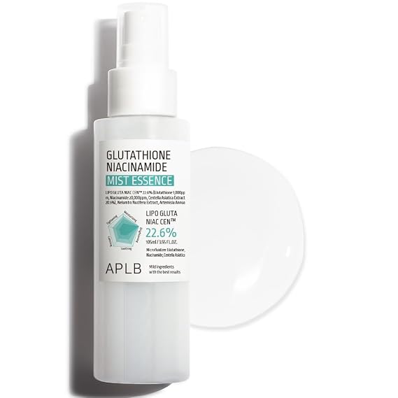 APLB Glutathione Niacinamide Mist Essence | LIPO GLUTA NIAC CENTM 22.6% 3.55 FL.OZ/Korean Skincare, Replenishing moisture, Revitalize for gentle and improve skin texture through Niacinamide