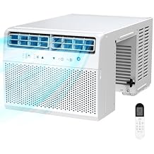 Antarctic Star U-Shaped Window Air Conditioner, 12000BTU Quiet Air Conditioner Window Unit, Cools up to 550 Sq. Ft, Saddle Window AC Units with Full Window View, Energy Saving, 6 Modes, CEER 10.5