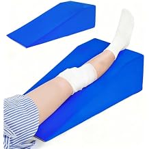 Knee Wedge Pillow | Leg Pillow Elevation Blood Circulation | Leg Elevation Wedge Memory Foam & Machine Washable Cover | Knee Elevation Pillow Post Surgery