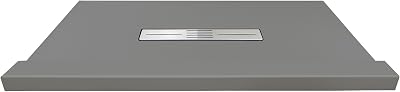 Transolid FZST6648C-40 Trimslate 66-in x 48-in Shower Base with Adjustable Single Threshold and Center Drain, Dark Grey