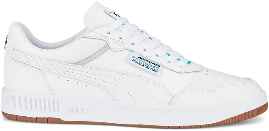 PUMA Mens Mercedes Amg Petronas F1 Court Ultra Lace Up Sneakers Shoes Casual - White