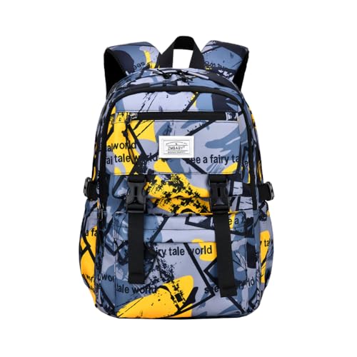 MATMO Kids Camo Backpack Boys Girls Student School Backpacks Mens Camouflage Backpack Yellow, Small