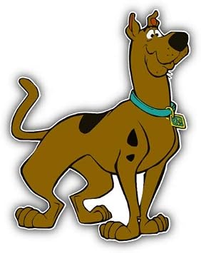 Scooby Doo Standing Cartoon - Sticker Graphic - Auto, Wall, Laptop, Cell, Truck Sticker for Windows, Cars, Trucks