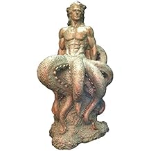 homestyles 21 in. Octoman Nautical Male Mermaid Bronze Patina Beach Pool and Garden Mermaid Statue