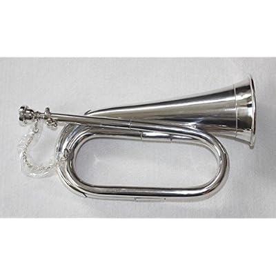 OSWAL Brand New Tuneable Army,Military Bugle Nickel Plated With Free Hard CaseMP